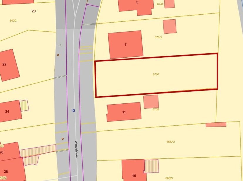 Bouwgrond voor halfopen bebouwing. Dit perceel is gelegen in een rustige doodlopende straat en in een aangename woonomgeving met een vlotte verbinding