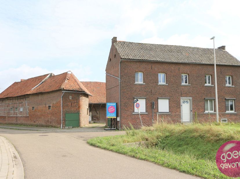 Grote hoeve met zeer ruim burgerhuis op 2.253 m² grond, idyllisch gelegen in het rustige en pittoreske Rutten op 5 minuten rijden van de stad en met e
