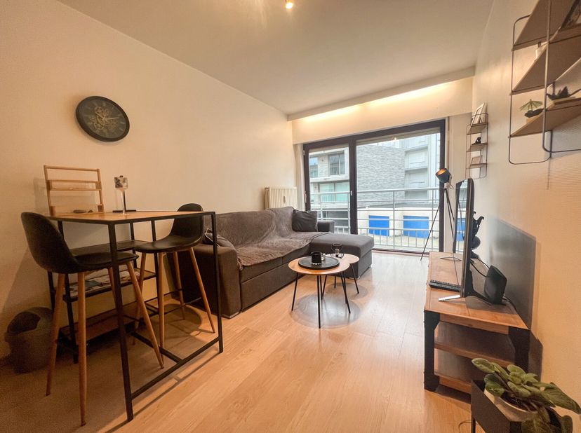 Voor meer informatie of een bezoek, contacteer Michiel Debruyne op 0490/45 16 99.&lt;br /&gt;
Instapklaar 1-slaapkamer appartement met lateraal zeezicht in