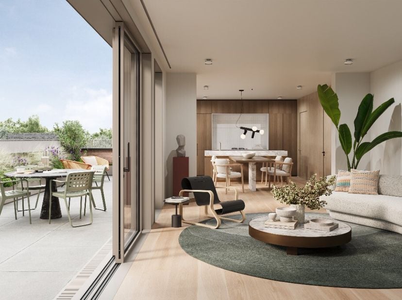 Dit adembenemend penthouse met 3 slaapkamers, bevindt zich in het groene en autoluwe project &#039;De Brouwerij&#039;, midden in het centrum van Hoogstraten. In