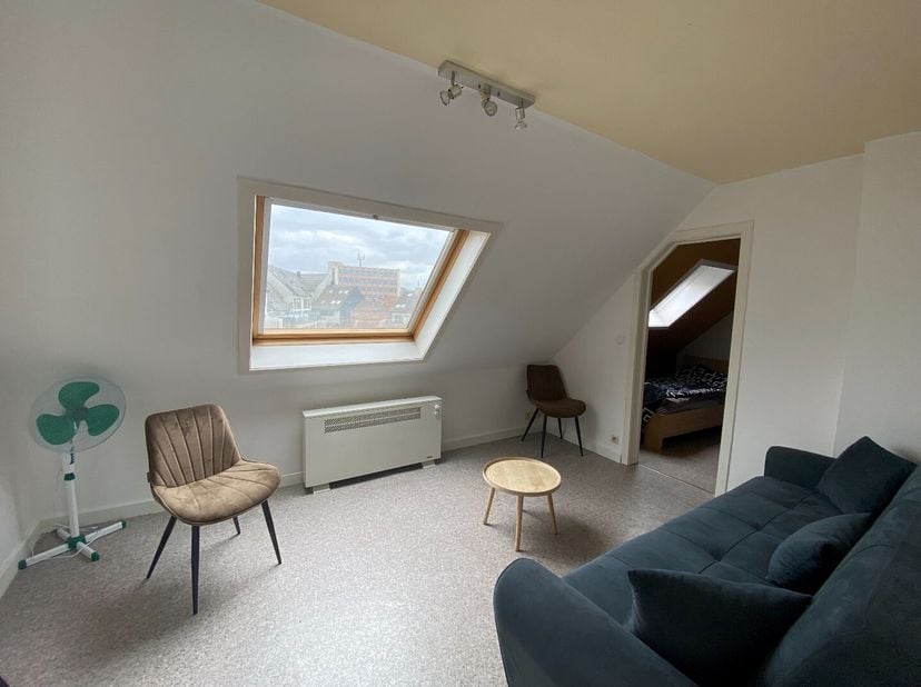 Op een toplocatie nabij het station, winkels, scholen en alle nodige faciliteiten, bieden wij u dit mooi dakappartement met 1 slaapkamer.  Een uitstek
