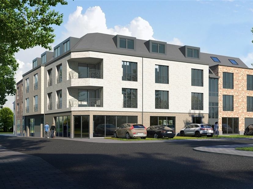 Spacieux nouvel appartement de duplex situé au deuxième étage avec terrasse orientée au sud.&lt;br /&gt;
Par Rue Jozeph De Keyzer 3, nous trouvons le hall d