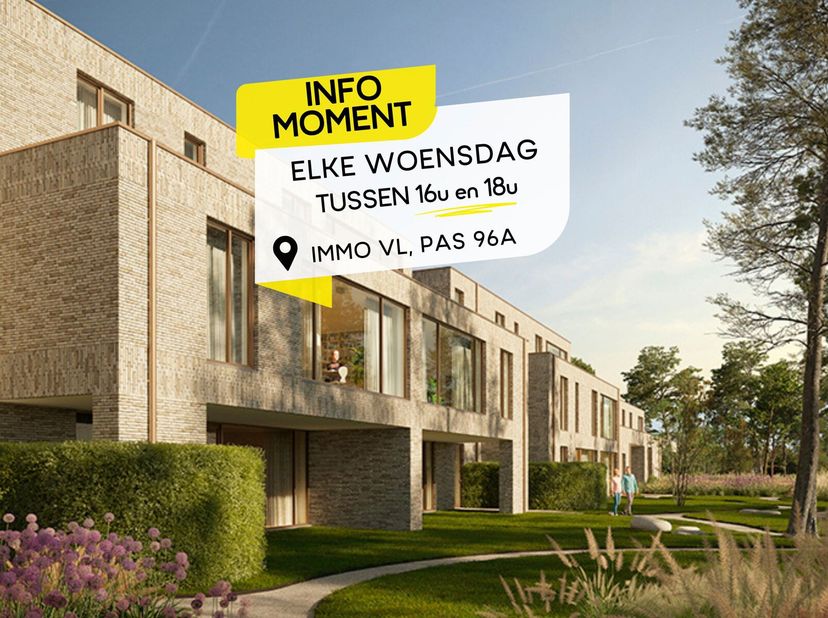 INFO MOMENT: elke woensdag tussen 16u en 18u, welkom zonder afspraak op ons kantoor, Geel Pas 96A.&lt;br /&gt;
Prachtig nieuwbouwproject van 18 appartemente