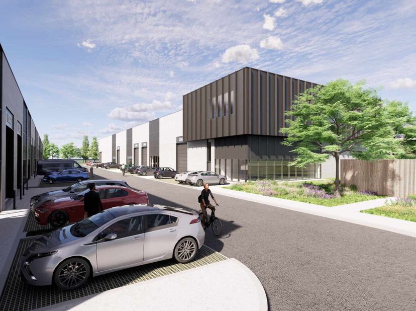 Situé à Enghien, le projet &quot;PARC QUALITIS&quot; offre des entrepôts/unité PME modernes avec un accès direct aux grands axes routiers (A8-E429 vers Lille et