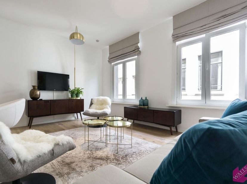 Dit gemeubeld appartement is gelegen in de Sleutelstraat, een zijstraat van de Nationalestraat. Centraal gelegen, maar toch rustig. Openbaar vervoer i