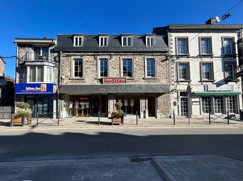 SOUS-SOL de ± 15 m²:&lt;br /&gt;
- Cave de ± 15m² sur béton avec chaudière,&lt;br /&gt;
REZ-DE-CHAUSSEE de ± 90 m²:&lt;br /&gt;
- Espace commercial de ± 56m² sur parque