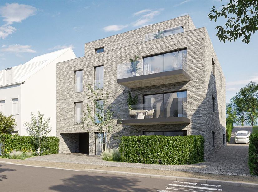 Prachtig nieuwbouw (2025) gelijkvloers appartement te Leefdaal van +/- 94 m² (exclusief terras). Het appartement bevat: inkomhal  lichtrijke leefruimt