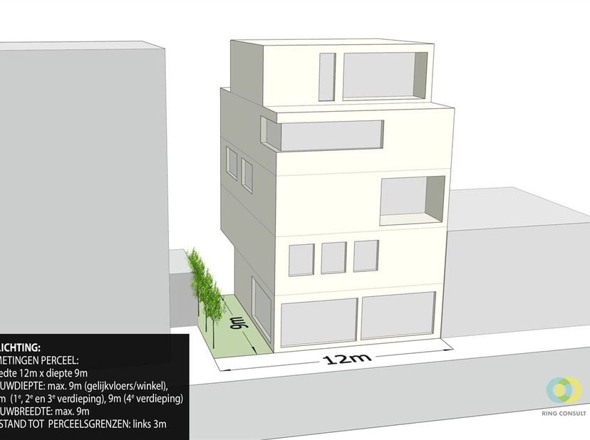 ** IN OPTIE ** Deze unieke bouwgrond, gelegen op een absolute toplocatie in het bruisende centrum van Vilvoorde, bevindt zich op slechts enkele stappe