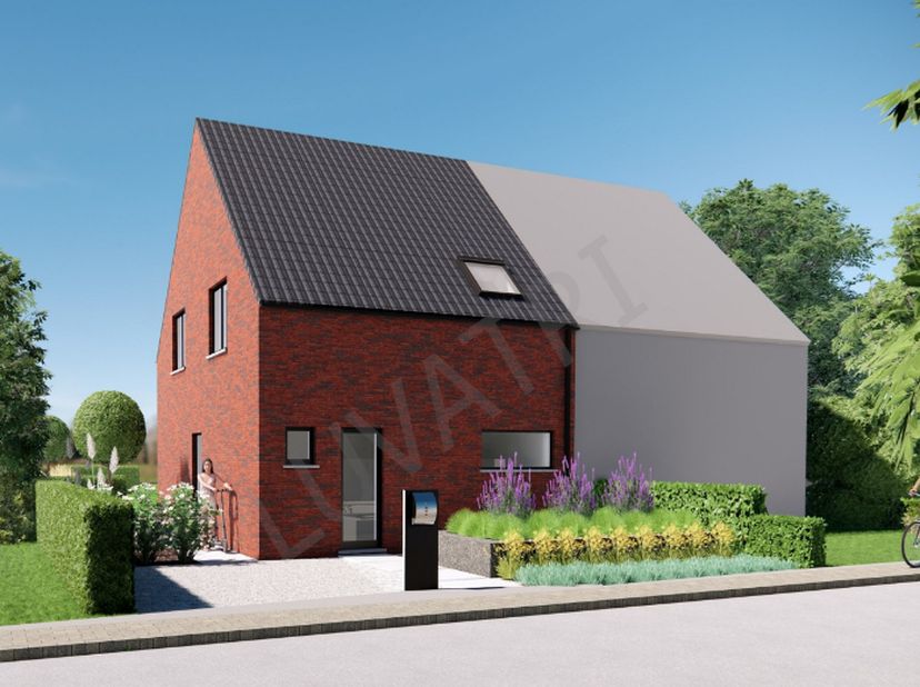 Nieuwbouwwoning ruwbouw winddicht inclusief alle kosten dwz ruwbouw, dak, ramen PVC, met S-peil lager dan 30, architect, veiligheidscoordinator, energ