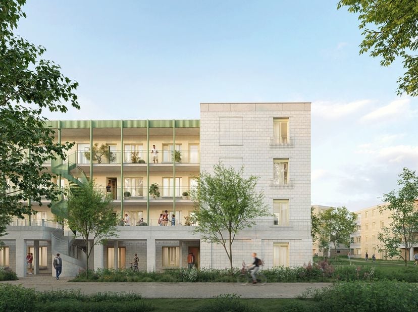 Dit appartement is gelegen op de gelijkvloerse verdieping van het gebouw Bernd in het duurzaam nieuwbouwproject Minerve. Er zijn 2 slaapkamers en een