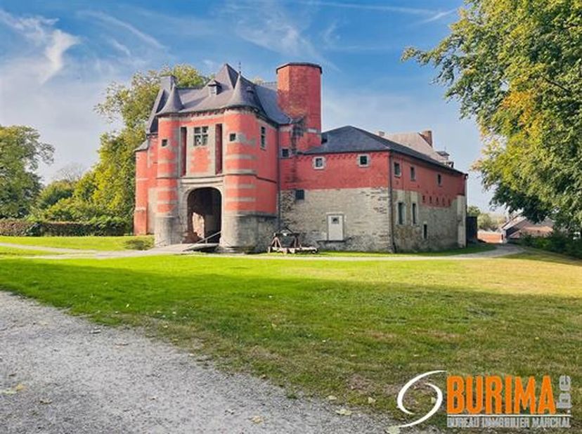 TE HUUR: Gelijkvloerse kantoorruimte in de prestigieuze omgeving van het kasteel van Trazegnies. Gemeenschappelijke ruimtes: inkomhal en wachtruimte,
