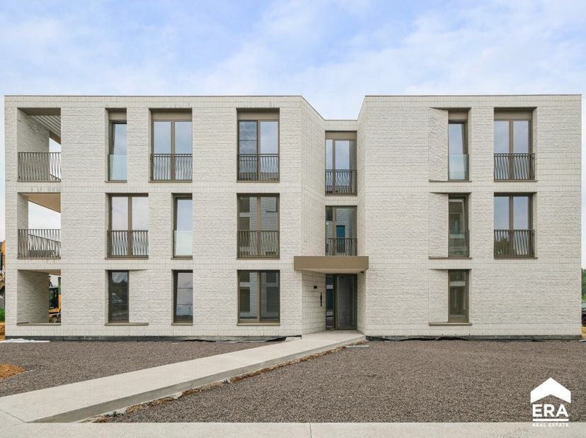 Energiezuinig appartement met 1 slaapkamer en overdekt terras van 21m² op wandelafstand van het centrum van Herk-de-Stad. Appartement B1.1 in nieuwbou
