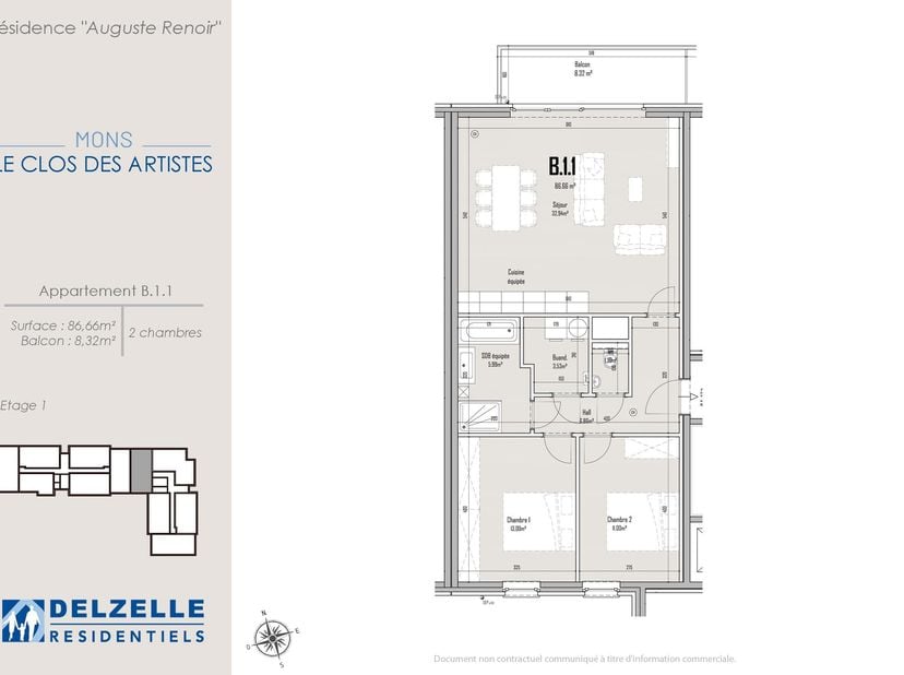 UN ECRIN DE VERDURE AUX PORTES DE LA VILLE!&lt;br /&gt;
Tous les appartements bénéficient du LABEL A et d une cave, valorisée à 4.000 euros HTVA et comprise