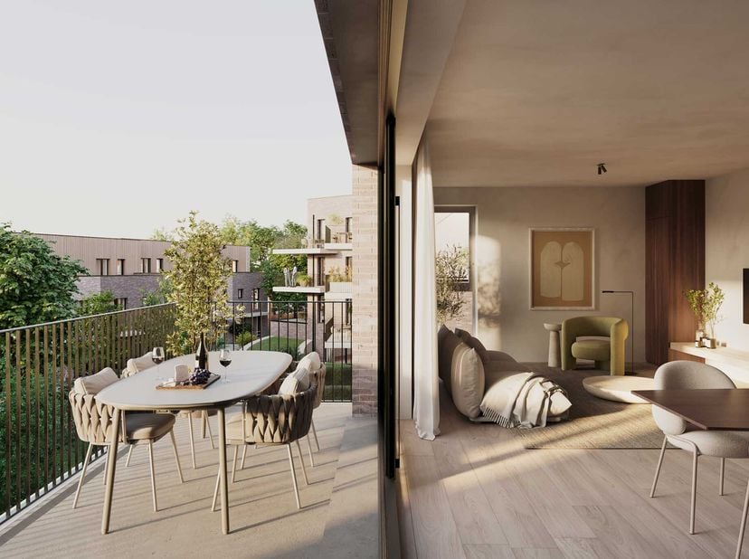 VISITER LÎLOT VERT ? PASSEZ DURANT NOS JOURNÉES PORTES OUVERTES !Inscrivez-vous sur zabra.be/lilotvert.Cet appartement spacieux offre une surface habi