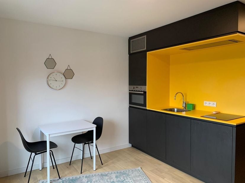 Dit prachtige bemeubelde appartement met één slaapkamer bevindt zich in de bruisende stad Leuven en is gelegen in de residentie WALES. De studio is vo