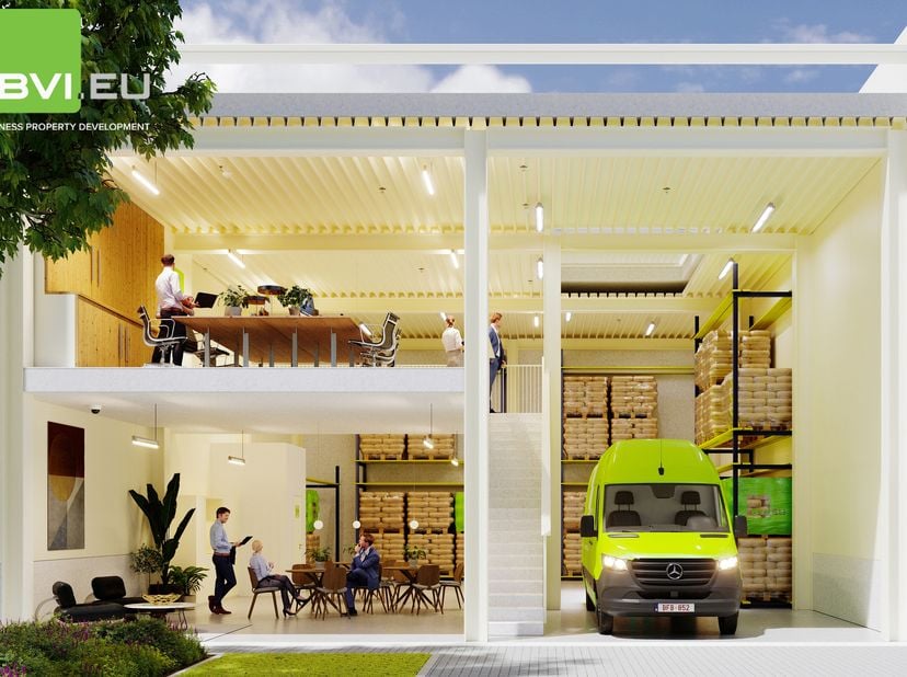 nieuwbouw casco KMO unit met een oppervlakte van 310m² inclusief mezzanine  voor extra opslag en/of kantoorruimte en incl parkeerplaatsen&lt;br /&gt;
&lt;br /&gt;