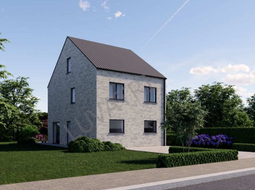 Nieuwbouwwoning ruwbouw winddicht inclusief alle kosten dwz ruwbouw, dak, ramen PVC, met S-peil lager dan 30, architect, veiligheidscoordinator, energ