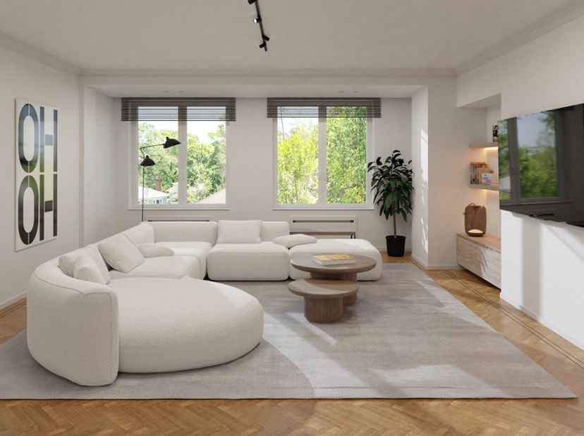 Situé dans un immeuble de standing de 1961, à deux pas de Montgomery et du Collège Saint-Michel, cet appartement de ± 155 m² a été entièrement rénové