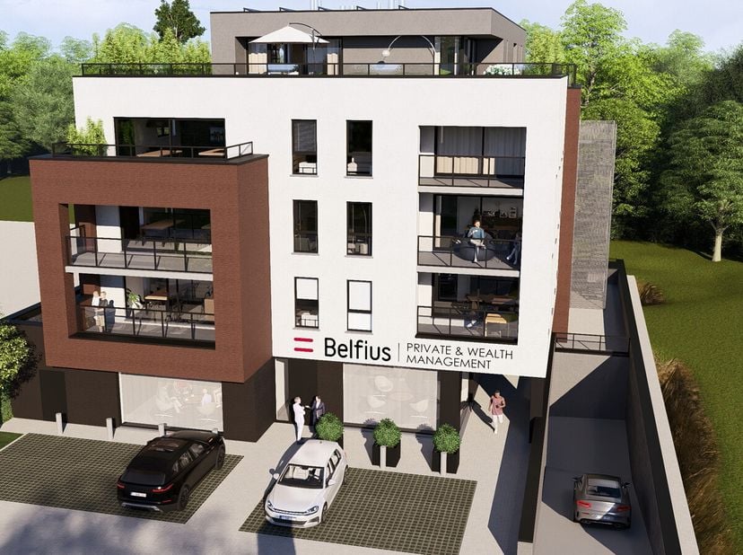 Découvrez la résidence &quot;Par delà lHorizon&quot;, située sur la Chaussée de Philippeville à Loverval. Ce projet de standing, dont le chantier est déjà en co