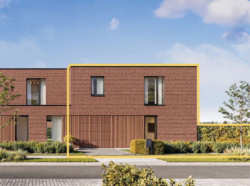 NIEUWBOUW IN EEN MODERNE BOUWSTIJL - halfopen bebouwing (lot 87). Binnen de ring van Roeselare, op het grondgebied van Hooglede, bevindt zich deze mod