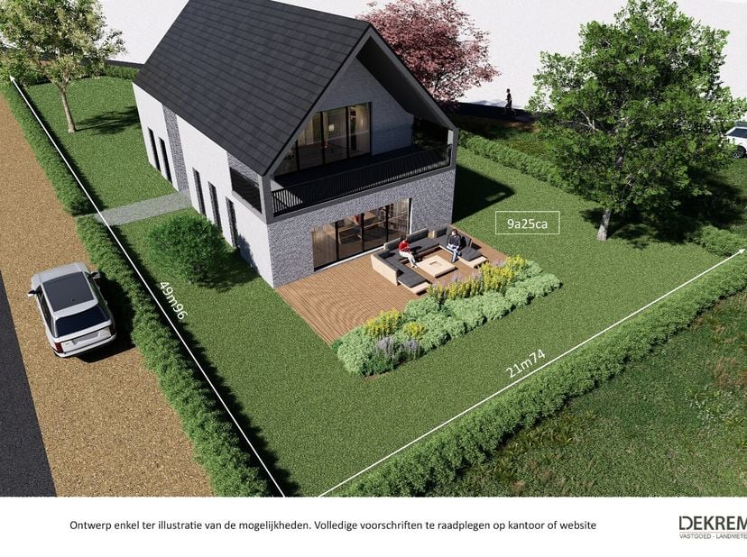 Terrain constructible très bien situé pour construction ouverte d&#039;une superficie de 09a 25ca.&lt;br /&gt;
Situé dans un quartier calme et champêtre.&lt;br /&gt;
C