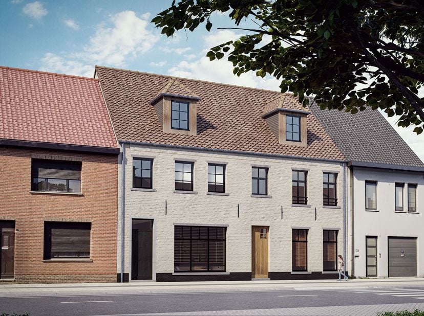 Nieuwbouwproject Lage Kaart bestaat uit 2 middenwoningen vlakbij de kruising met de Hanendreef. Beide woningen beschikken op het gelijkvloers over een