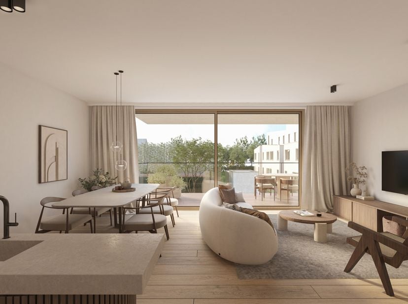 LAATSTE KANS OM TE KOPEN AAN 6% BTW. Mooi appartement op de 1ste verdieping met een ruime leefruimte met open keuken en aansluitende berging, 2 slaapk