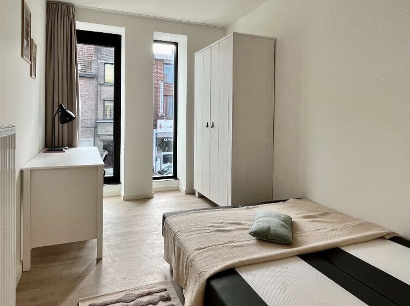 Dit volledig vernieuwde huis kan je weldra bezichtigen vlak buiten het historisch centrum van Leuven op de Tiensesteenweg 97c. Deze ruime woonst van m