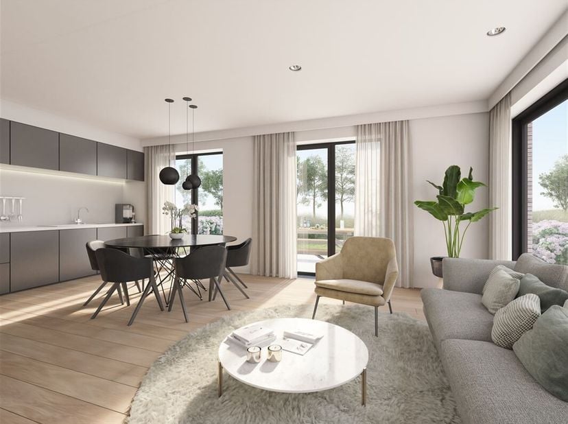 De appartementen beschikken over 1,2 of 3 slaapkamers. Door elk appartement te voorzien van voldoende glaspartijen kan men in elk appartement genieten
