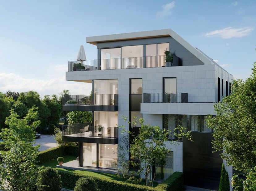 Victoire presenteert een prachtig NIEUW penthouse met 3 slaapkamers van 120 m² op de 3e verdieping van het nieuwe gebouw &quot;LES EMERAUDES&quot; in Sint-Piete