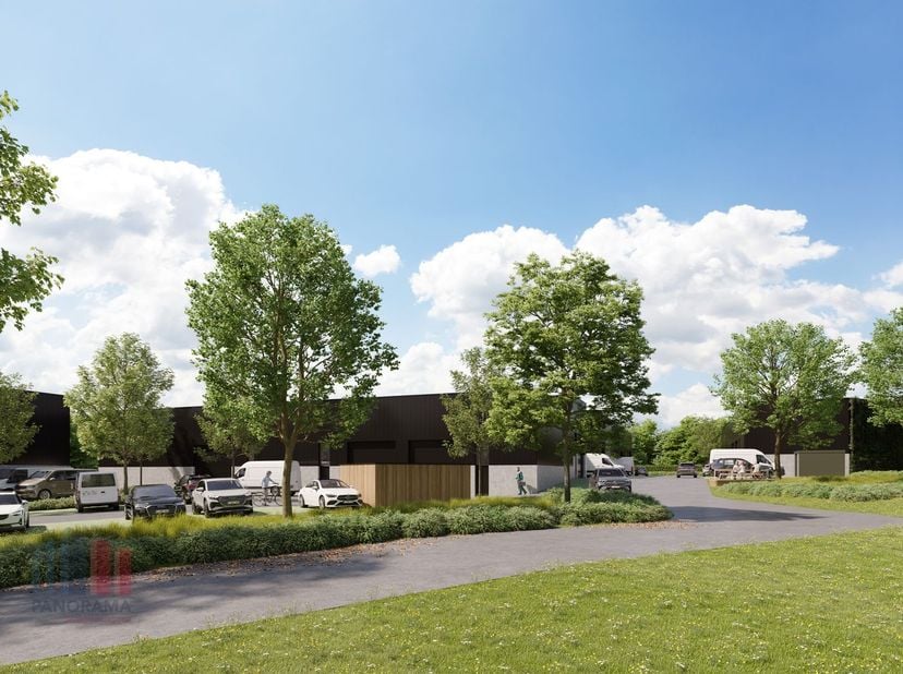 Nieuwbouw KMO-unit met een oppervlakte van 258 m² en 1 privatieve parkeerplaats te koop. De unit maakt deel uit van een bedrijvenpark bestaande uit 23