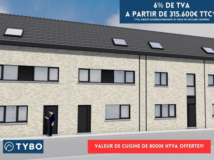 Rez-de-chaussée: hall d&#039;entrée avec toilette, beau séjour de 48m² avec salle à manger, salon, cuisine et débarras.&lt;br /&gt;
Première étage: 2 belles cham