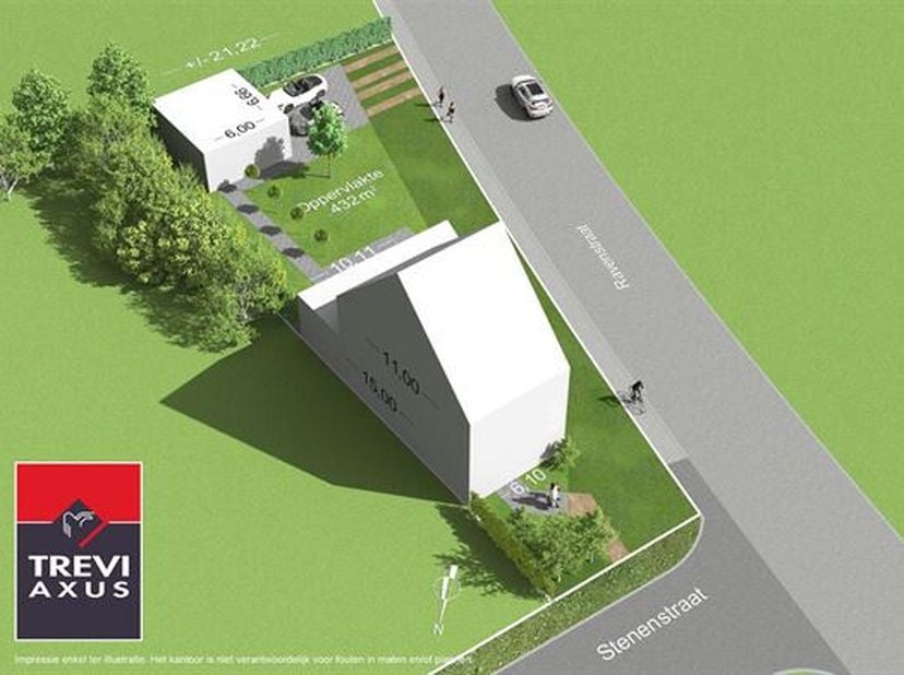 AANGENAAM GELEGEN PERCEEL BOUWGROND MET OPPERVLAKTE VAN 432 M² VOOR HALFOPEN BEBOUWING.&lt;br /&gt;
 landelijke ligging in Opstal (Buggenhout) nabij Buggenh