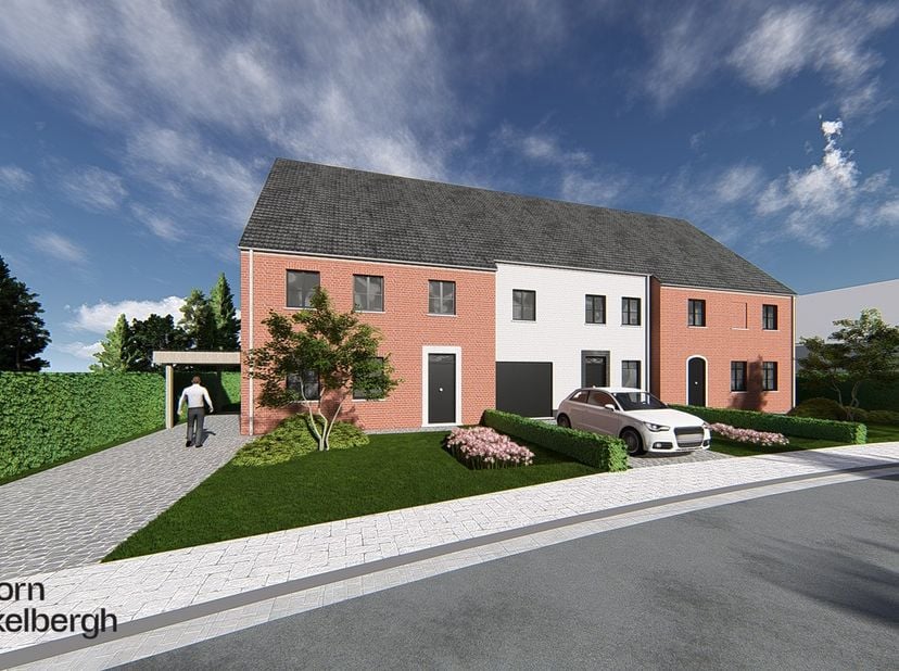 In een rustige straat start men binnenkort met de bouw van deze prachtige woning in pastoriestijl. Dankzij de ideale ligging is deze woning zeer goed