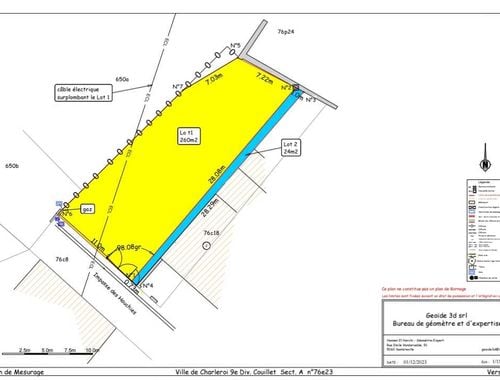                                         Bouwgrond te koop in Couillet, € 35.000
