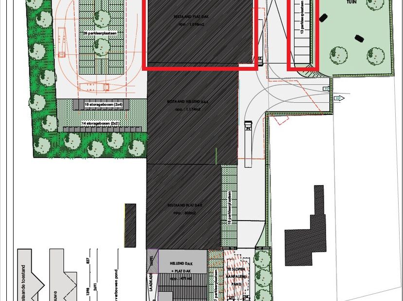 In een ruim en binnenkort volledig vernieuwd industriepark, gelegen in Appelterre, vlakbij invalswegen richting Geraardsbergen, Brakel en Ninove, bied