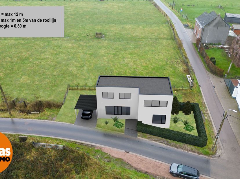 SINT-LIEVENS-HOUTEM - Zeer mooi gelegen perceel voor HOB, volledig in groene kouter tussen Zonnegem en Vlierzele.&lt;br /&gt;
De huidige constructie, die de