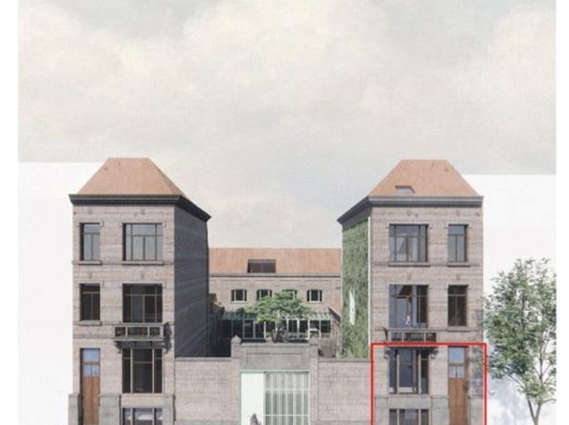 Quartier Tour &amp; Taxi et gare maritime, dans une bâtisse de 1906, magnifique appartement duplex bel-étage +/- 172m² de 3 chambres et cour intérieure co