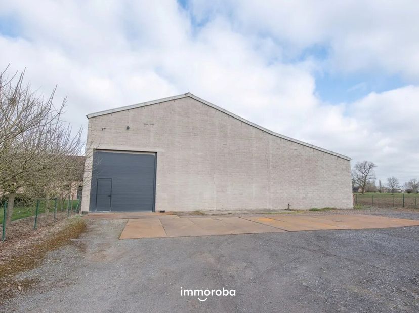 Magazijn ( enkel opslag) gelegen te Olsene met een oppervlakte van 300m². Hoogte poort: 3.80m.&lt;br /&gt;
Bureel en toilet aanwezig. Gebruik van de parking