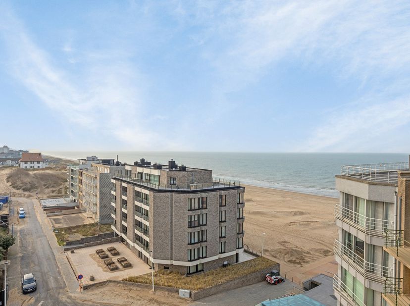 Penthouse en duplex économe en énergie avec vue sur mer unique ! Entrez directement avec l&#039;ascenseur dans l&#039;espace de vie très lumineux et profitez im