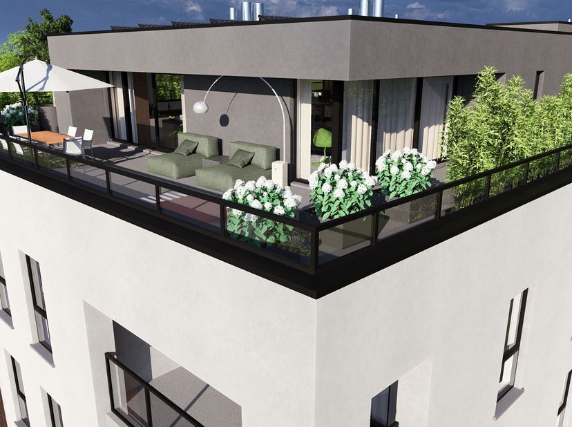Situé dans l&#039;une des résidences les plus prisées de la région, le penthouse de la résidence Â Par-delà lHorizon Â à Loverval vous offre une surface ha