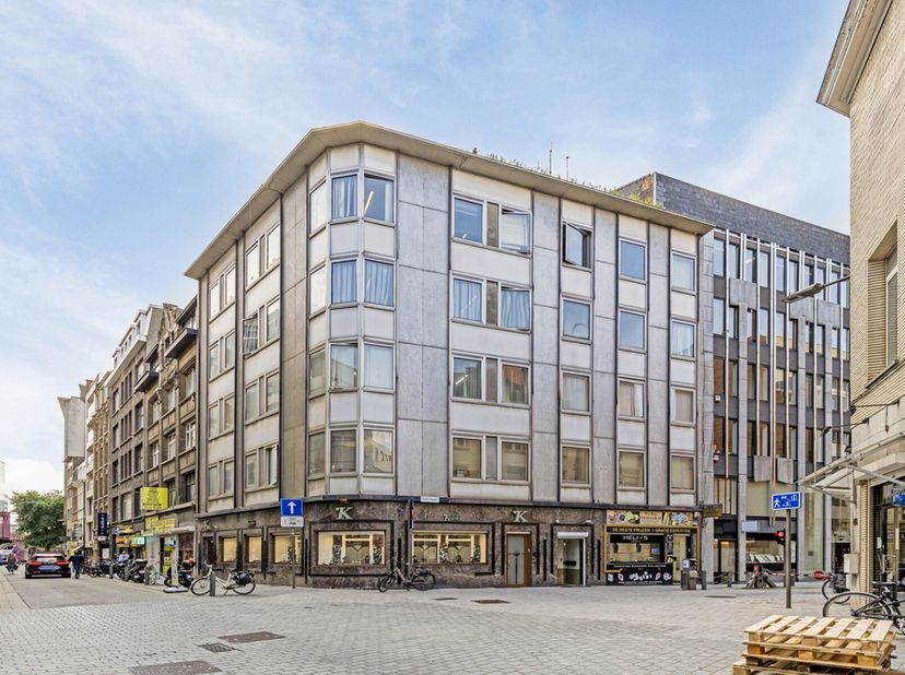 Op een droomlocatie middenin het kloppende hart van Antwerpen op een hoek van dé Diamantwijk vind je dit prachtig, expressief gebouw terug. Via de lif