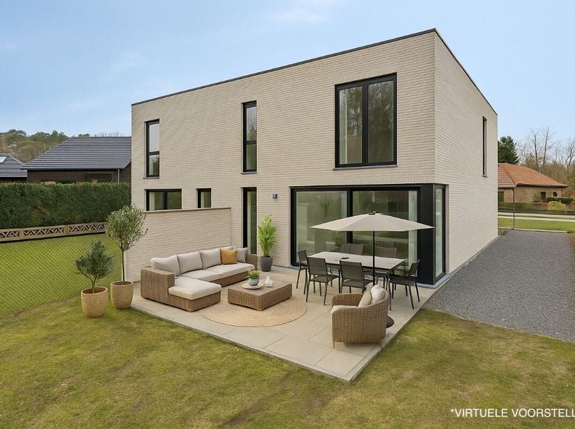 Te Koop: twee prachtige halfopen nieuwbouwwoningen in het landelijke Stal-Koersel  Laatste Kans om te Profiteren van 6% BTW! In het rustige en groene