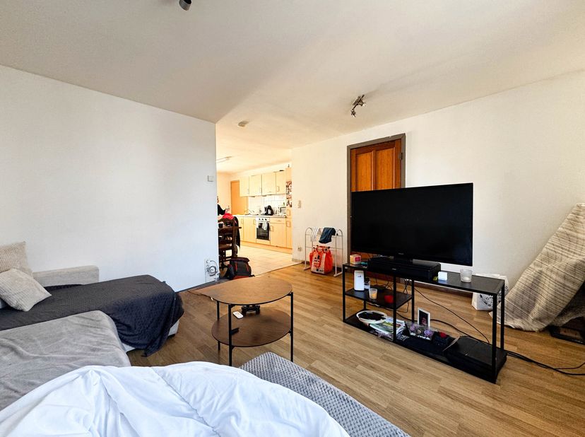 Idéalement situé sur la place du village de Kain, au 1er étage d&#039;une petite copropriété de 6 lots rénovée en 2006, ce bel appartement 1 chambre, actue
