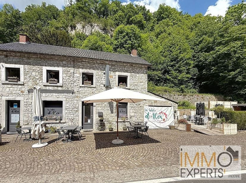 Le bureau Immexperts vous présente : Dans la magnifique vallée du Samson, cette bâtisse de caractère du 19ème siècle accueille un rez de chaussée comm