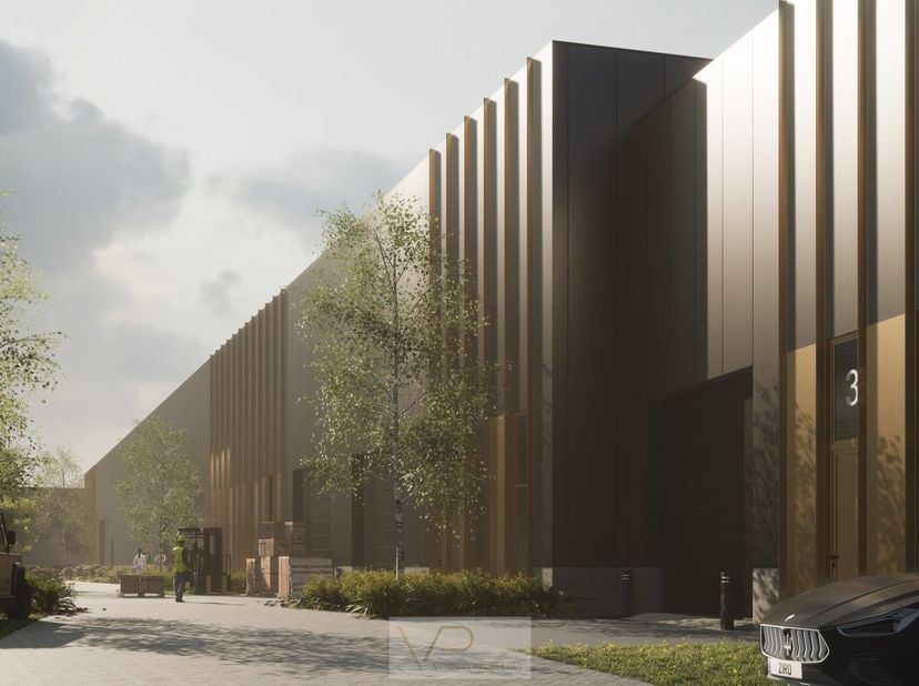 Un parc d&#039;affaires contemporain et fonctionnel est en cours de construction dans le quartier animé de Beerse, composé de 10 unités PME en forme de coq