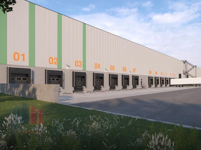 Nieuwbouw logistiek magazijn bestaande uit 29.800 m² magazijnen te huur. Strategisch gelegen vlak naast het Albertkanaal en uiterst vlot bereikbaar vi