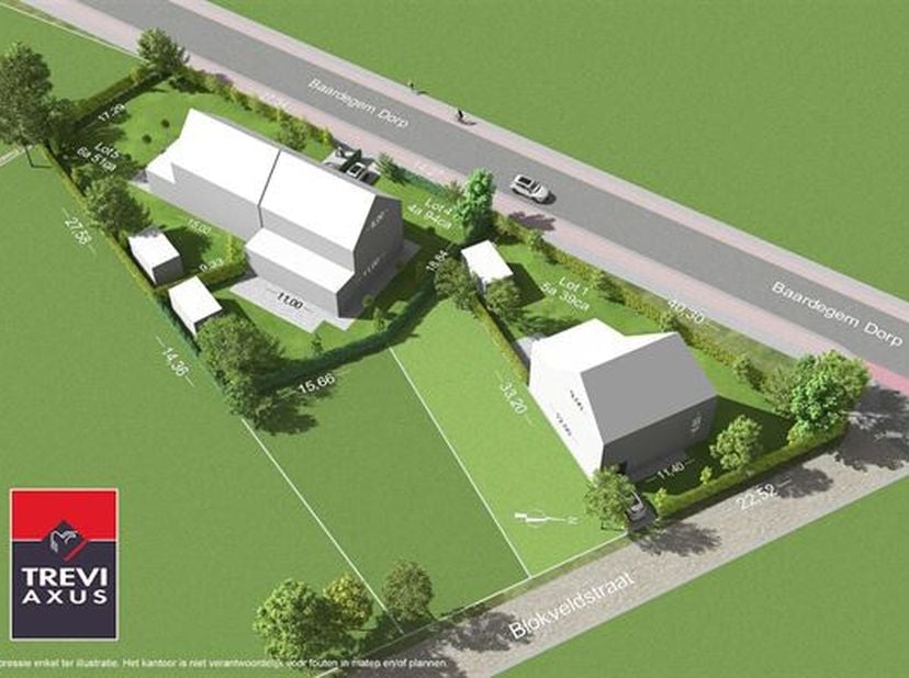 PERCEEL BOUWGROND MET OPPERVLAKTE VAN 539 M² VOOR HALFOPEN BEBOUWING.&lt;br /&gt;
 Het perceel is gelegen in het centrum van het landelijke Baardegem (Aalst