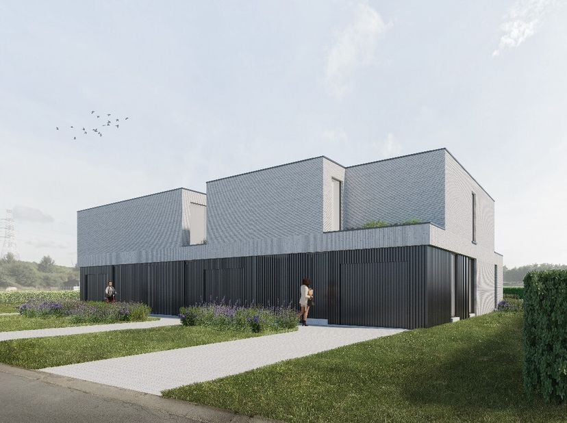 Cette magnifique maison neuve jumelée offre 198 m² de surface habitable sur un terrain de 833 m². Dès que vous entrez, vous ressentirez l&#039;espace et le