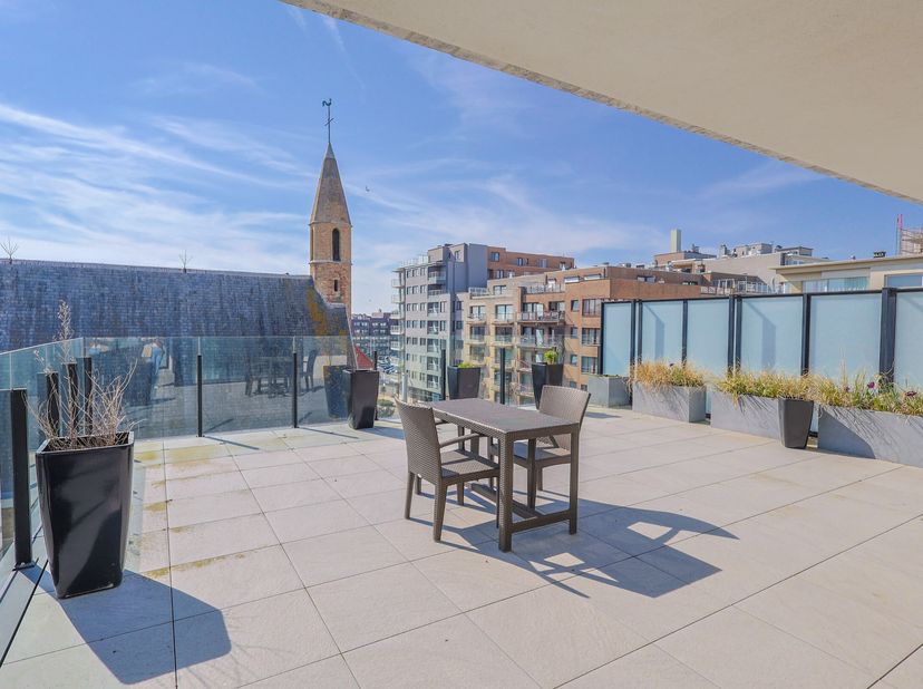 Appartement de service au 4ème étage avec un exceptionnel et spacieux terrasse ensoleillée de 64,5 m². Cet appartement prêt à emménager est de très ha